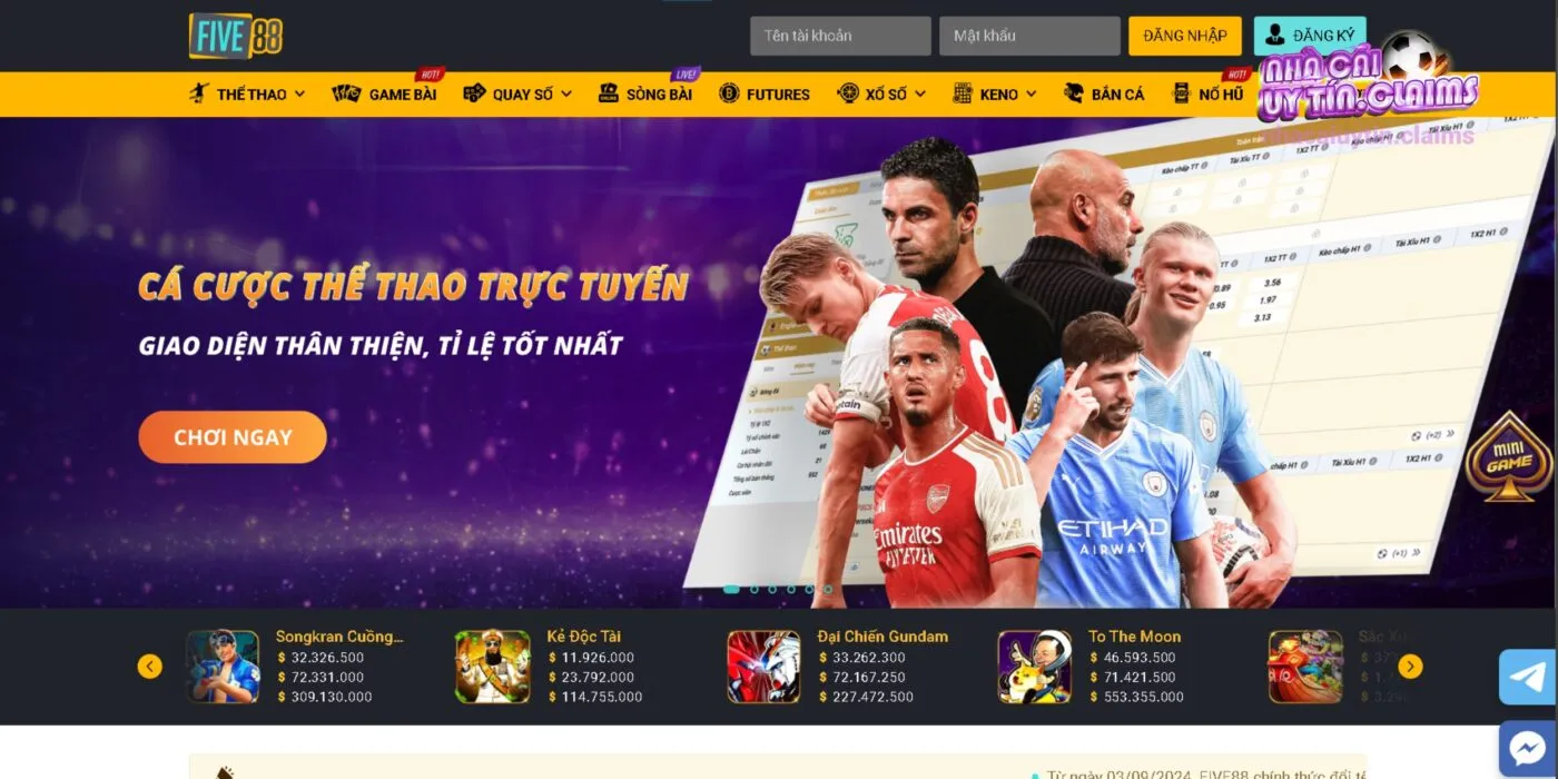 Five88 - Địa chỉ cá cược an toàn dành cho cộng đồng bet thủ 3 Nhà cái Five88