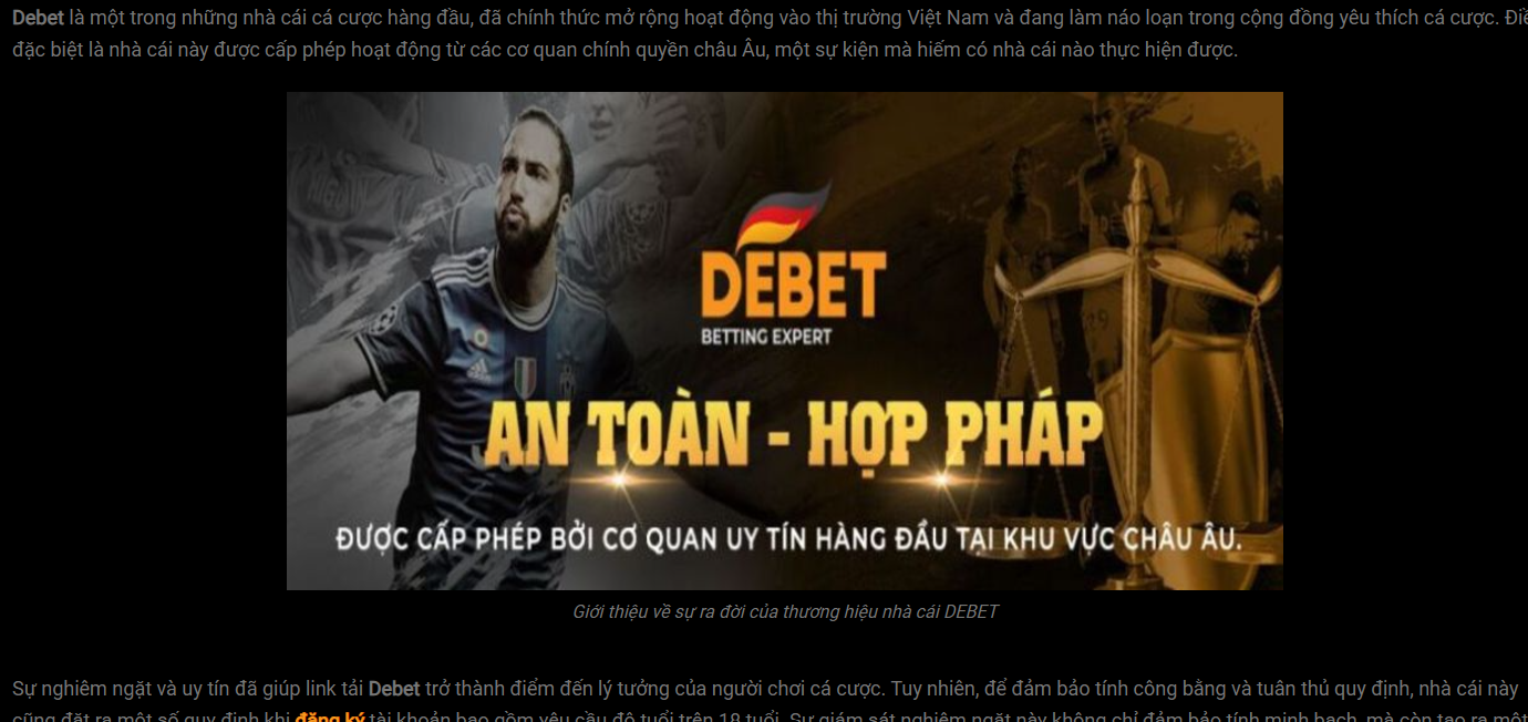 Debet - Cổng game cá cược đẳng cấp hàng đầu 4 Nhà cái Debet