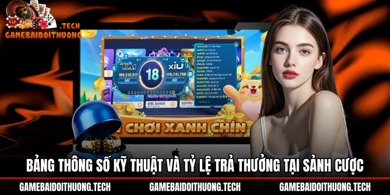 Bảng thông số kỹ thuật bàn cược Tài xỉu B52Club chi tiết